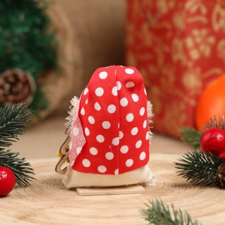 Domovynok in the cap "Happy New Year No. 3", 9 cm, from threads-3
