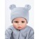 Children's cap Amarobaby Nature Essence Bear, size 42-44, color gray color