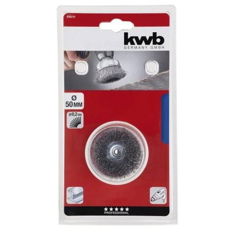 The cup brush for the drill kwb, d = 50 mm, wire d = 0.2 mm, shank d = 6 mm, steel HSS-1