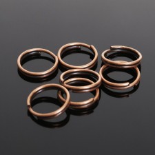 The connective ring is double, insoluble 0.9 cm (set 50 g, ± 330 pcs.) SM-1028, Copper color