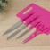 A set of kitchen supplies, 5 objects: knives 12 cm, 17 cm, 17.5 cm, board, color mix