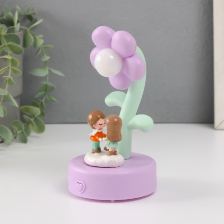 Souvenir plastic light "kids under the flower" mix 8x8x15 cm-6