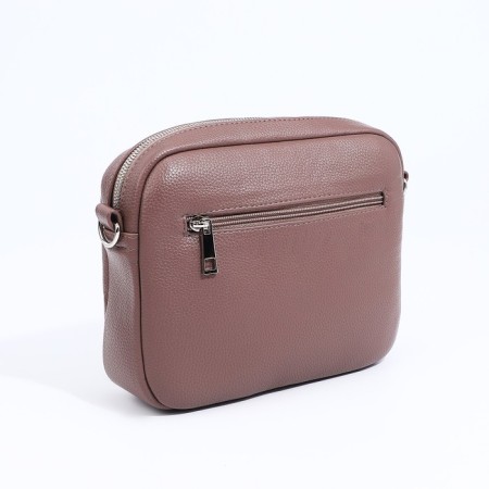 Richet Cross-Boda Bag on a zipper, external pocket, brown color-1