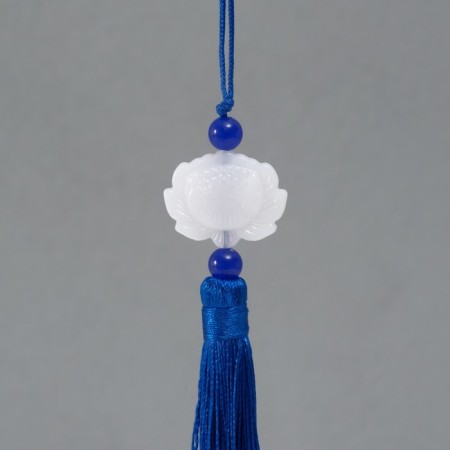 Textile suspension, plastic "Brush. Lotus" blue 1.2x2.7x14.5 cm-2