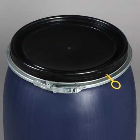 Food barrel, 127 l, with a lid, blue, Open top-1