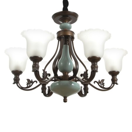 Estheri chandelier 6x40W E27 Coffee-green 75x75x57 cm Bayerlux-1