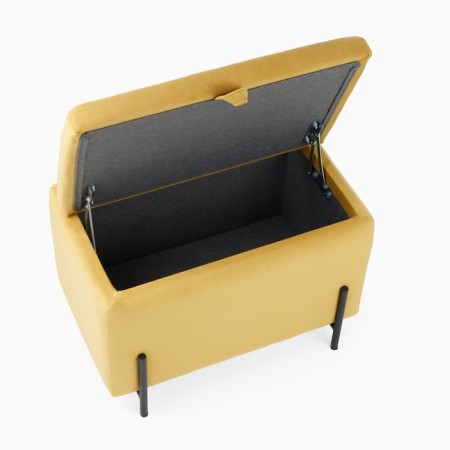 Bange with storage of Andres 460, Ultra Mustard fabric-2