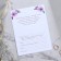 Invitation in the craft envelope for the wedding "Violet flowers", 20 x 15