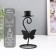 Summary Metal for 1 candle "Butterfly with a curl" d = 2 cm black 7x7x14 cm