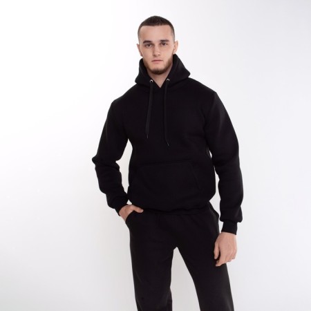 Sweatshirt with the basis of men, the color is black, size 56