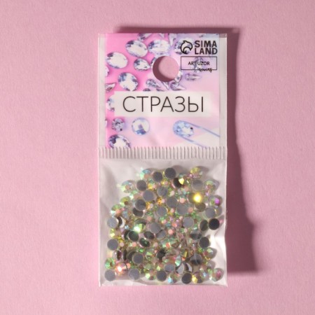 Thermoclayes “truncated cone”, with holography, glass, ss16, d = 3.5 mm, 100 pcs-4