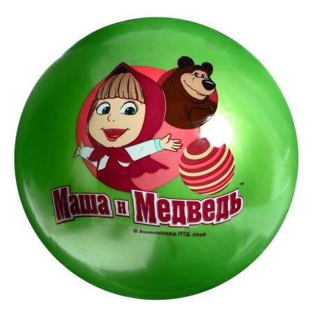 The ball "Masha and the bear", with a sticker, PVC, 23 cm