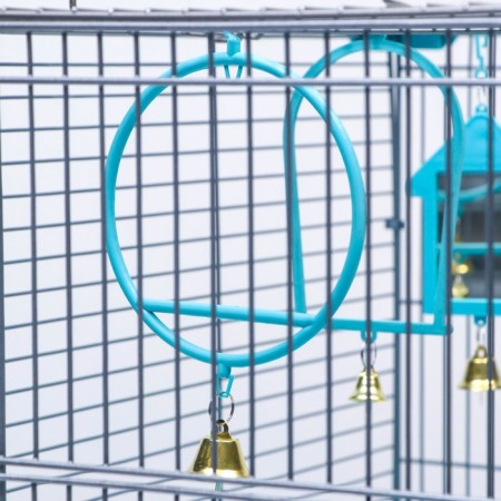 Birds Cell "Piggers" No. 104, collapsible, 1 section, 58 x 40 x 48 cm, turquoise-9