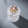 Casket glass "Flower - sharp petals" gold 6x6x8 cm
