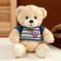 Soft toy "Bear" in a striped jacket, 25 cm, color mix