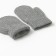 Baby mittens minku, dark gray color, 18 cm