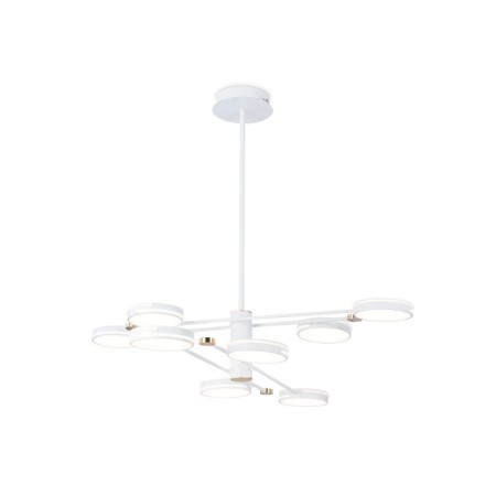 LED LED suspended Ambrella Light, Linetech, FL51642, 8XLED, 67 W, 5025LUM, 3000-6400K, white, gold.