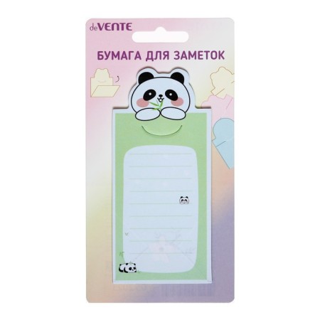 Block with a sticky edge, 50 sheets 4 colors of assortment, 70 mm x 70 mm Neon Devente Funny Notes-3
