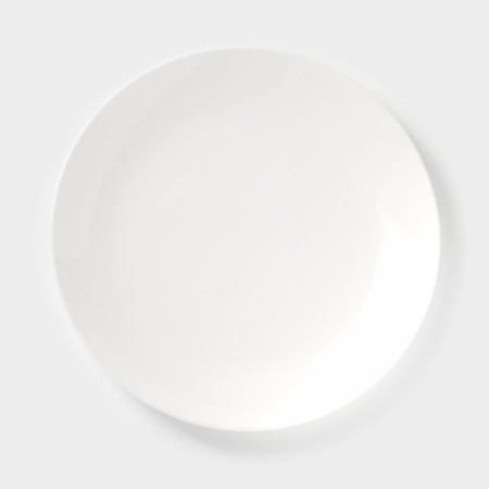 Porcelain dessert plate with a thickened edge Wilmax Olivia Pro, D = 20 cm, white color