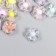 Plastic beads "Flower with a colored middle" Gloss 20 grams 0.6x1.2x1.2 cm