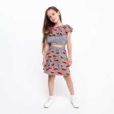 Suit for girls, white color, height 134 cm