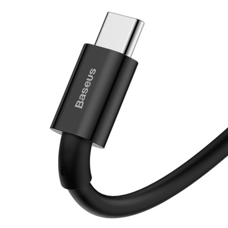 Cable Baseus, Type -C - USB, 6 A, 66W, TPE braid, 1 m, black-3