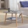 Journal table "Quadro", 600 × 600 × 418 mm, color black marble
