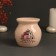 Aroma lamp ceramics "Happy is one who is happy at home" beige 7.2x7.2x7.8 cm