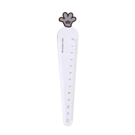 Ruler 12 cm "foot, carrot", plastic, mix-1