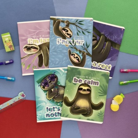 Notebook of 48 sheets in the Caribbean Lanvers cage, covered cardboard, matte lamination Soft Touch, mix-10