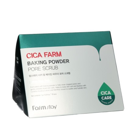 Scrub in Farmstay pyramids to cleanse the pores with Asian centella, 7 gr * 25 pcs