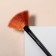 Makeup brush, fan, 16.5 (+/- 1) cm, black color