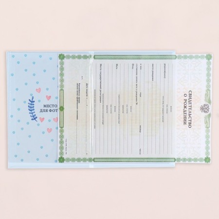 Folder for the birth certificate "Diplon" Blue Bant, A5-3