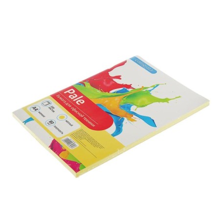 Colored paper A4, 100 sheets Calligrata pastel, yellow, 80 g/m²-1