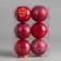Set of balls plastic D-7.5 cm, 6 pcs "Chara of Magic" Red Red