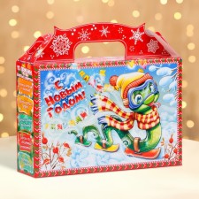 Box Gift New Year's Sports Snow 26 x 23 x 7 cm