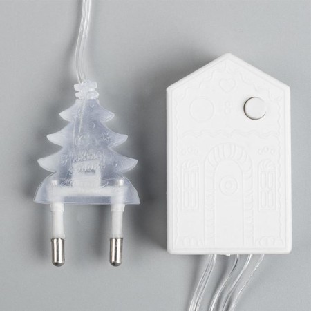Garland “thread” 10 m with nozzles “needle”, IP20, transparent thread, 100 LED, white glow, 8 modes, 220 V-4