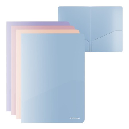 A4, 180 μm, Erichkrause "Soft Manga", 2 pockets, stamping "soft-tach", translucent, mix