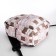 Youth backpack from textiles, 3 pockets, beige/pink color