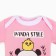 Body Children, pink color, panda, height 62 cm