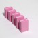 Batf sandpaper for nails, set 50 pcs, double -sided, 3.5 × 2.5 cm, pink color