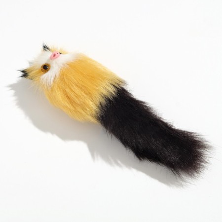 A toy for cats "cat-arc", artificial fur, housing 7 cm, yellow/black-4