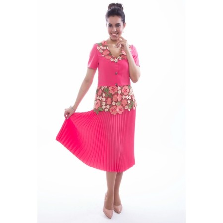 Female jacket, size 42, coral color-2