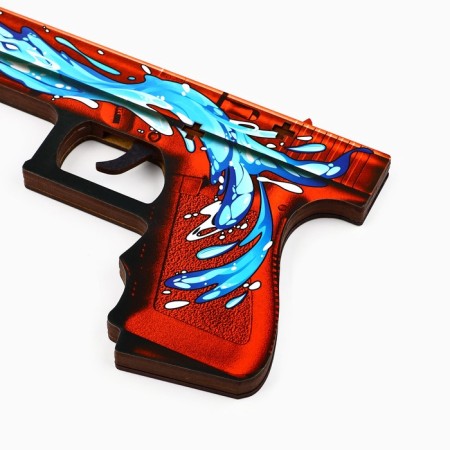 Wooden weapons, children's souvenir "water", pistol, 20 x 13 cm-3