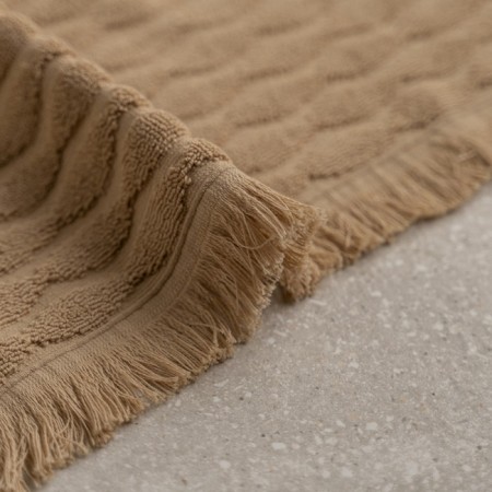 Terry towel Pasionaria "Wave", 450 gr, size 70x140 cm, beige color-2