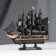 Ship Sixput Gangut, black sails, 16x4x15.5cm
