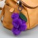 Fluffy on the ring "Grapes with a leaf" Purple 14 cm