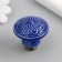 Pen for the casket ceramics, metal "Flower" dark blue 3.9x3.9x3.1 cm