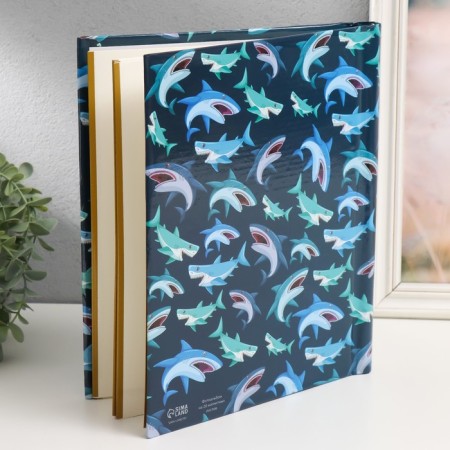 Photo album magnetic 20 sheets "Sharks" 29x24x2 cm-1