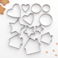 A set of forms for cutting the cookies of the share 